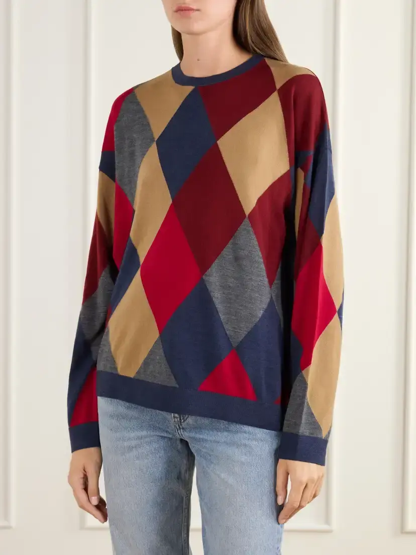 LESET James Argyle Merino Wool Sweater | Thumbnail 3 LESET James Argyle Merino Wool Sweater | Thumbnail 3