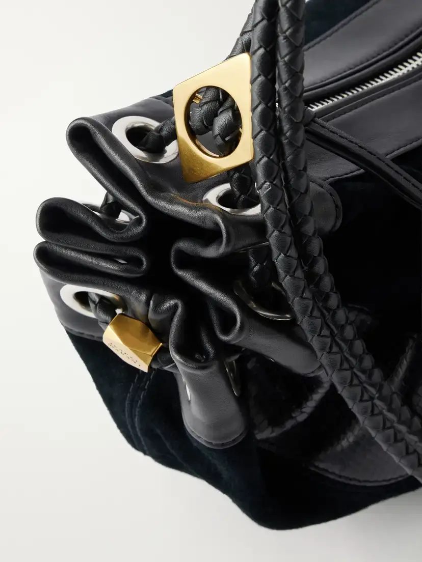 Isabel Marant Maia Snake-effect Leather-trimmed Suede Shoulder Bag | Thumbnail 5 Isabel Marant Maia Snake-effect Leather-trimmed Suede Shoulder Bag | Thumbnail 5