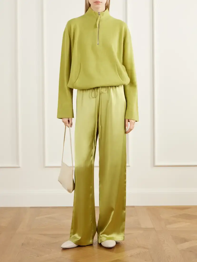 LESET Barb Satin Wide-leg Pants | Thumbnail 2 LESET Barb Satin Wide-leg Pants | Thumbnail 2