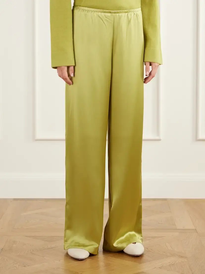 LESET Barb Satin Wide-leg Pants | Thumbnail 3 LESET Barb Satin Wide-leg Pants | Thumbnail 3