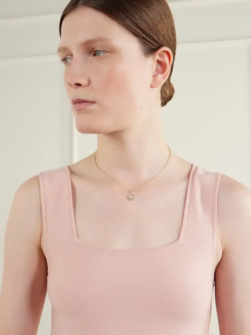 Marlo Laz Wee Porte Bonheur 14-karat Gold Diamond Necklace | Thumbnail 2 Marlo Laz Wee Porte Bonheur 14-karat Gold Diamond Necklace | Thumbnail 2