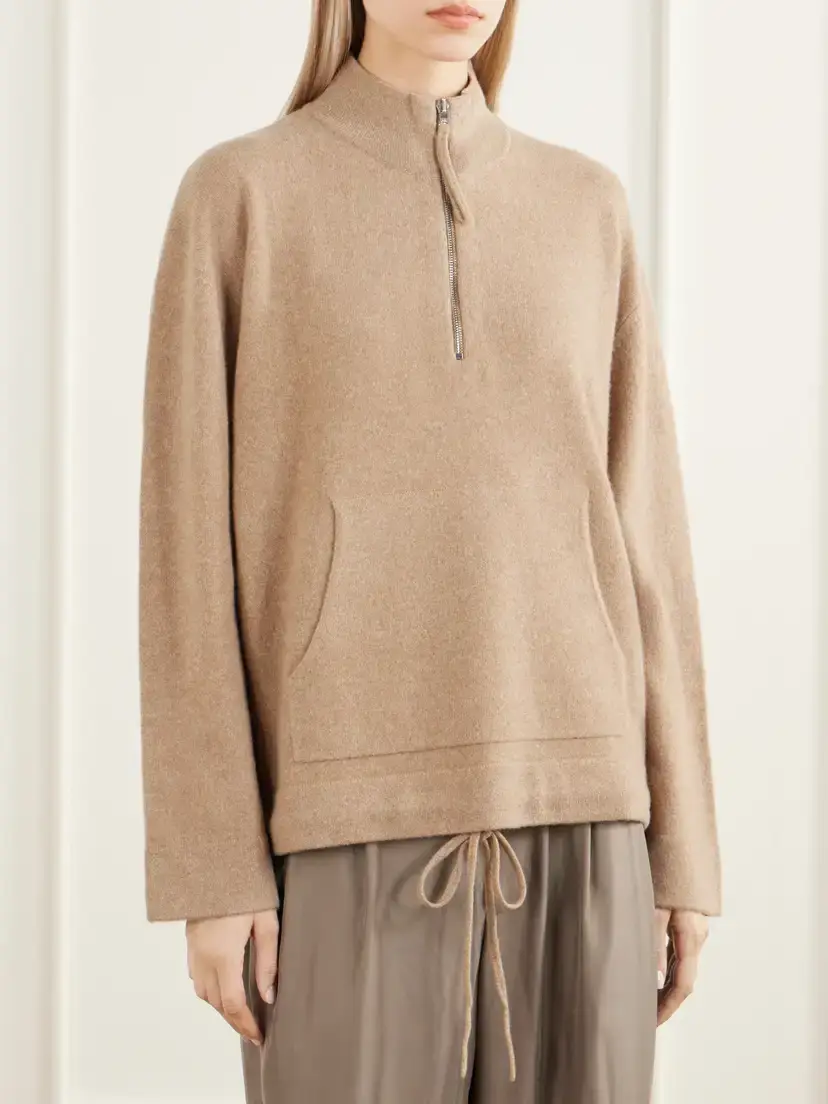 LESET Jesse Drawstring Wool Half-zip Sweatshirt | Thumbnail 3 LESET Jesse Drawstring Wool Half-zip Sweatshirt | Thumbnail 3