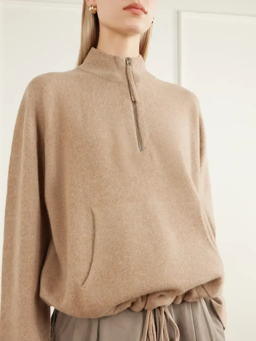 LESET Jesse Drawstring Wool Half-zip Sweatshirt | Thumbnail 5 LESET Jesse Drawstring Wool Half-zip Sweatshirt | Thumbnail 5