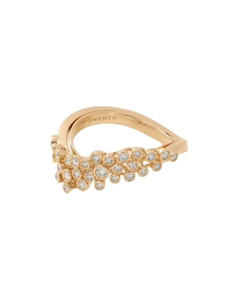 Ananya Floating 18-karat Rose Gold Diamond Ring