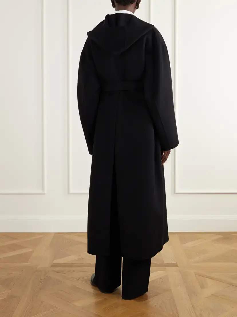 Sportmax Olmo Hooded Belted Wool-felt Coat | Thumbnail 3 Sportmax Olmo Hooded Belted Wool-felt Coat | Thumbnail 3