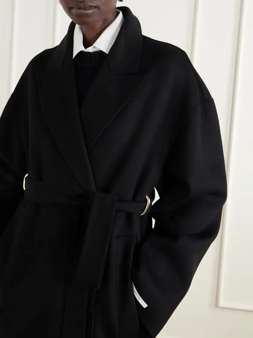 Sportmax Olmo Hooded Belted Wool-felt Coat | Thumbnail 4 Sportmax Olmo Hooded Belted Wool-felt Coat | Thumbnail 4