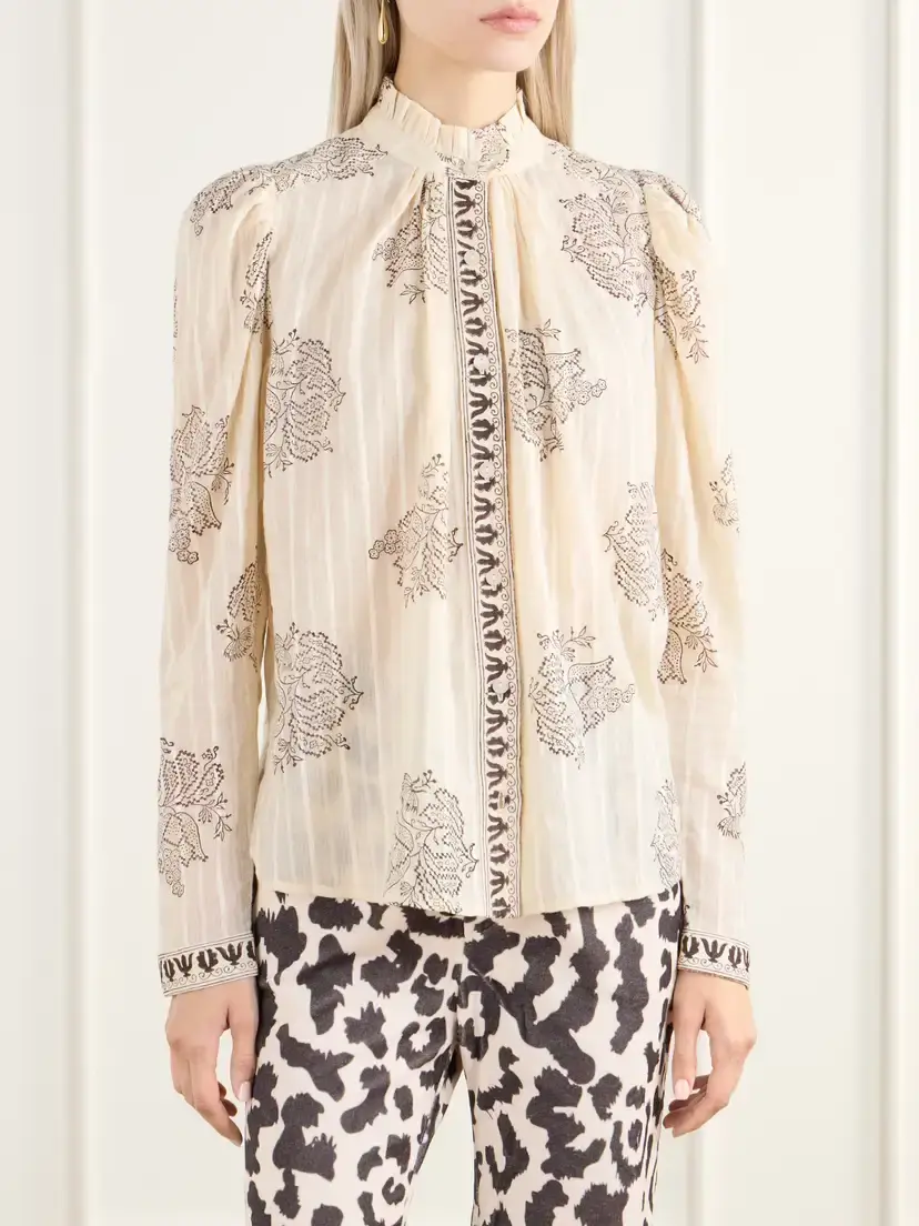 ALIX OF BOHEMIA Artemis Striped Printed Cotton-dobby Shirt | Thumbnail 3 ALIX OF BOHEMIA Artemis Striped Printed Cotton-dobby Shirt | Thumbnail 3