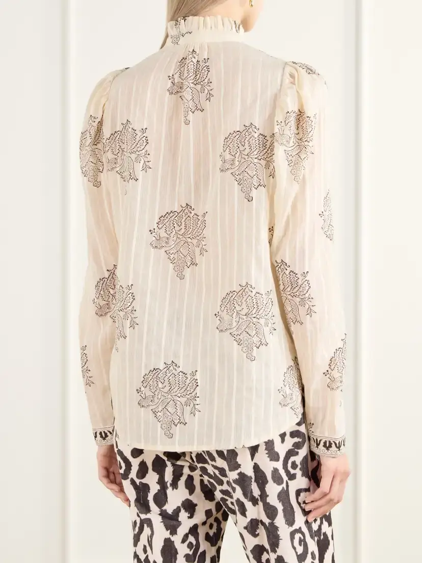 ALIX OF BOHEMIA Artemis Striped Printed Cotton-dobby Shirt | Thumbnail 4 ALIX OF BOHEMIA Artemis Striped Printed Cotton-dobby Shirt | Thumbnail 4