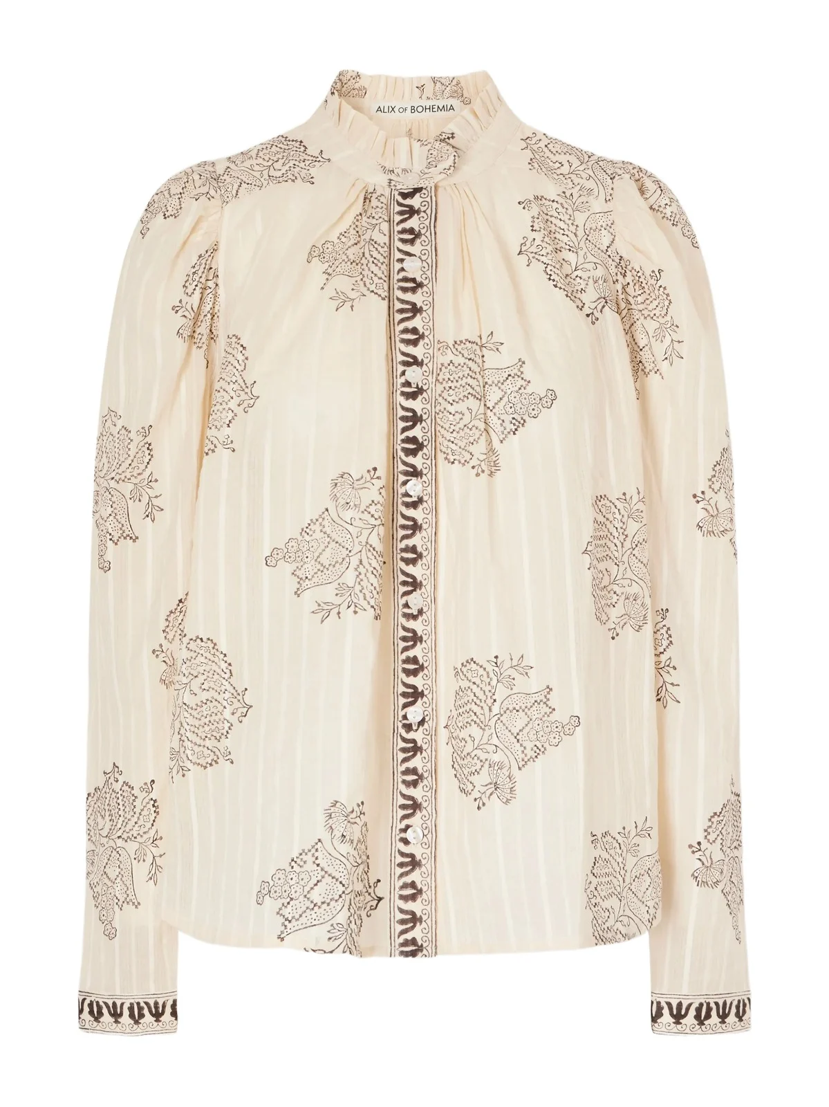 ALIX OF BOHEMIA Artemis Striped Printed Cotton-dobby Shirt