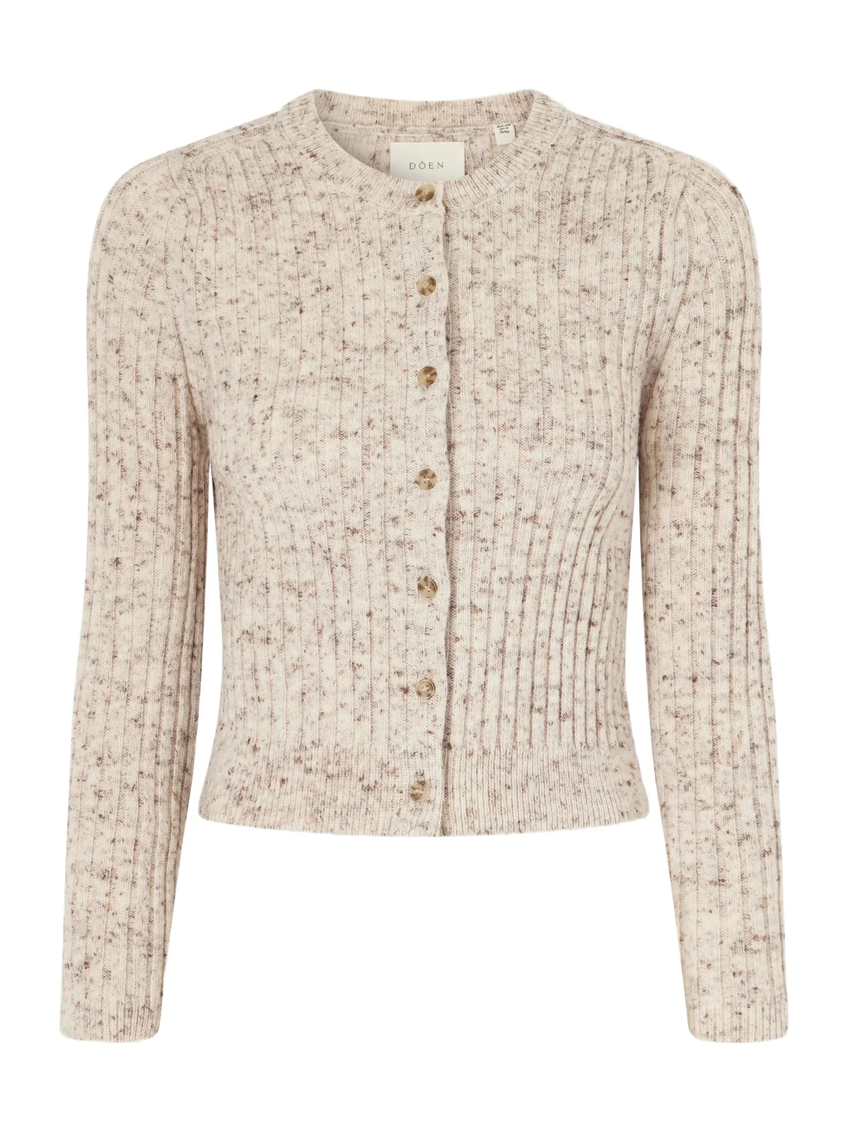 Danae Ribbed Wool And Silk-blend Mélange Cardigan Danae Ribbed Wool And Silk-blend Mélange Cardigan