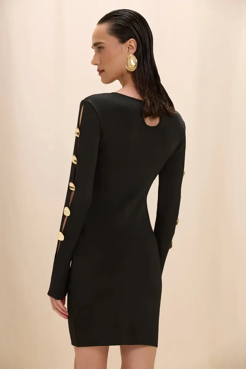 PatBo BIBI KNIT LONG SLEEVE MINI DRESS | Thumbnail 2