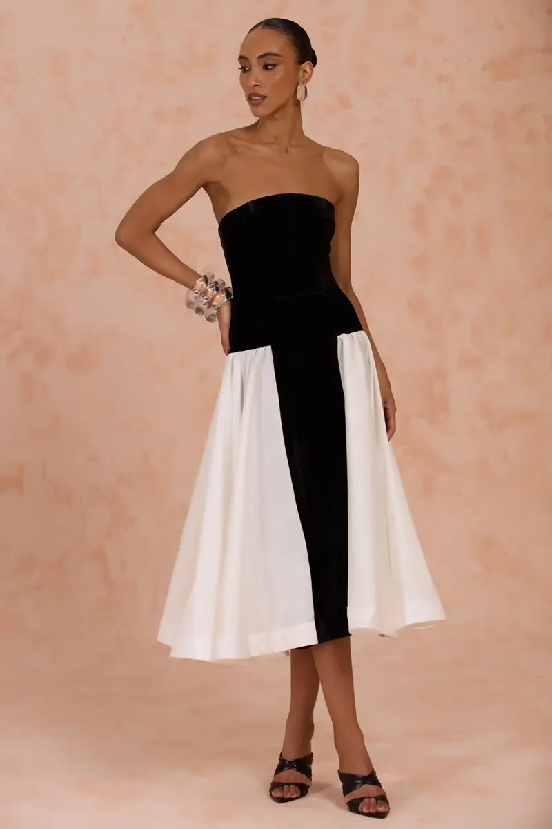 DORA TAFFETA MIDI DRESS DORA TAFFETA MIDI DRESS
