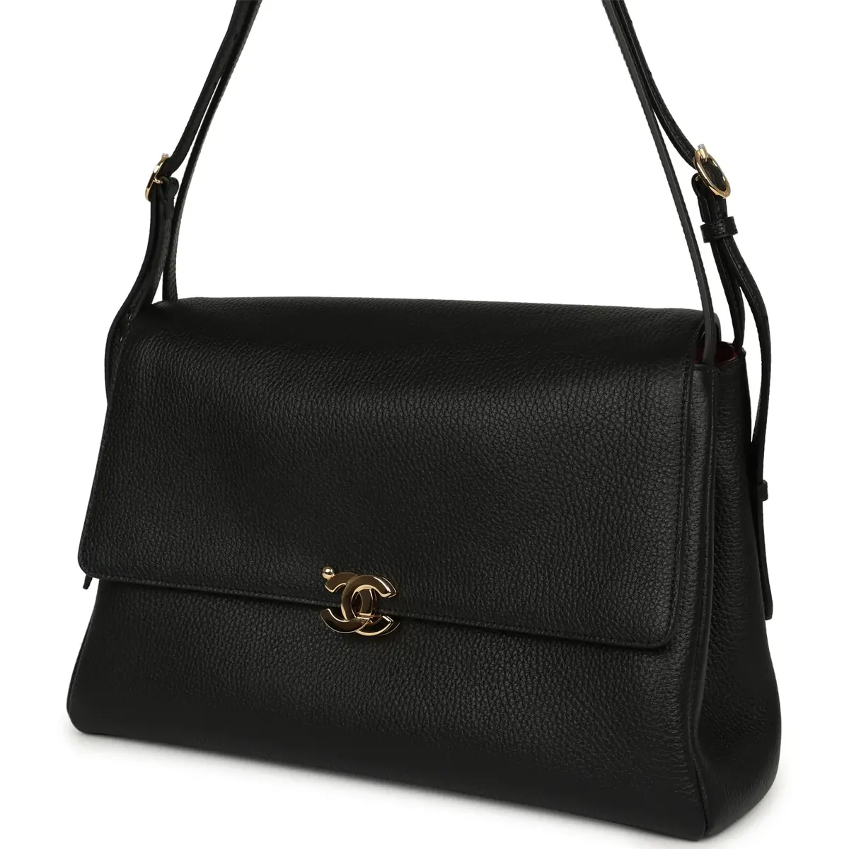 Chanel Chanel Trapezoid Maxi Flap Bag Black Grained Calfskin Gold Hardware | Thumbnail 5 Chanel Chanel Trapezoid Maxi Flap Bag Black Grained Calfskin Gold Hardware | Thumbnail 5