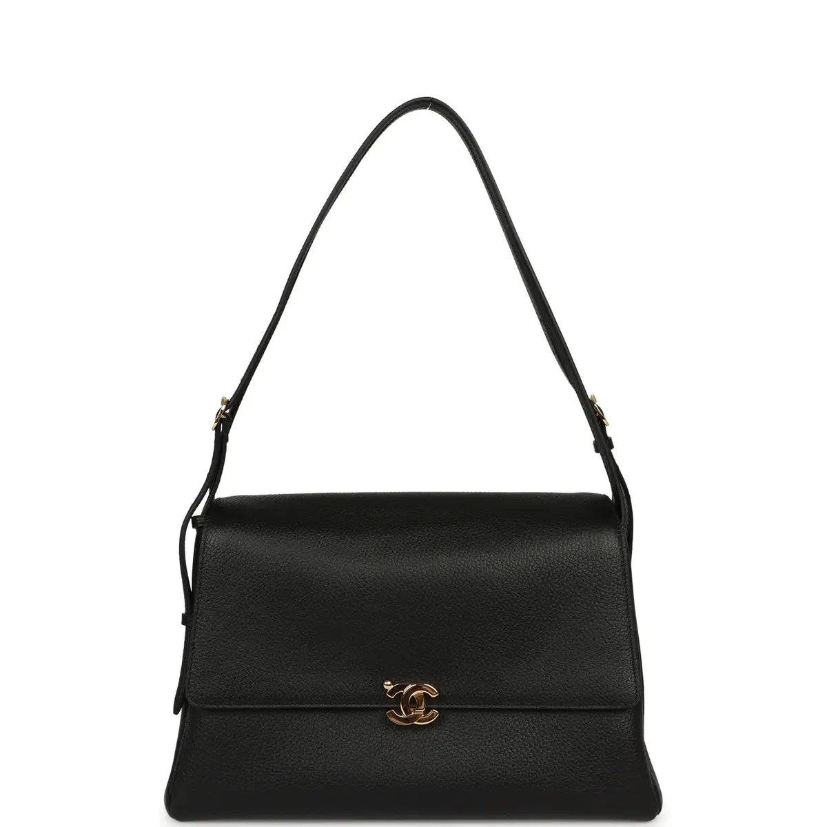 Chanel Chanel Trapezoid Maxi Flap Bag Black Grained Calfskin Gold Hardware | Thumbnail 7 Chanel Chanel Trapezoid Maxi Flap Bag Black Grained Calfskin Gold Hardware | Thumbnail 7