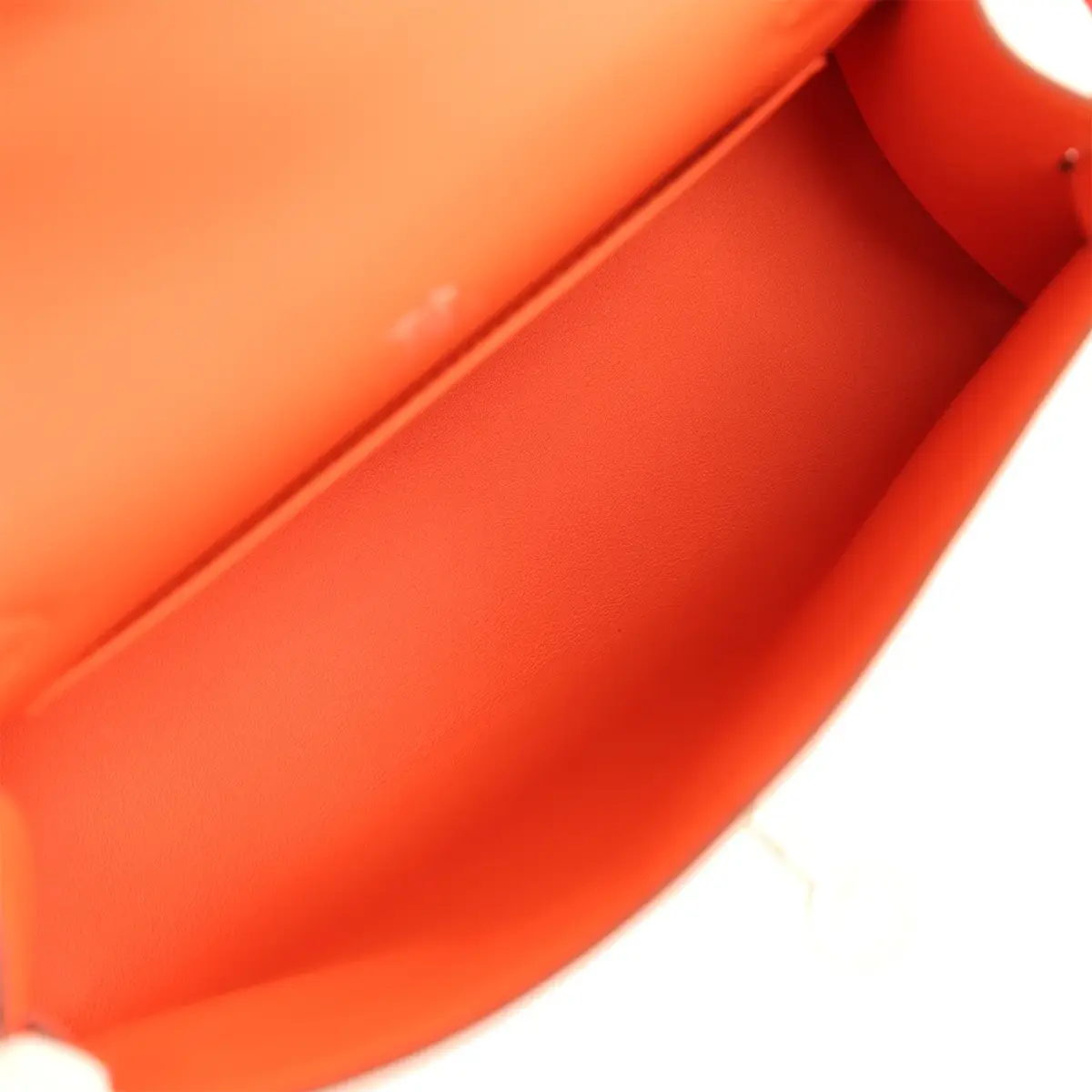 HERMÈS Hermes Kelly Pochette Tangerine Swift Palladium Hardware | Thumbnail 8 HERMÈS Hermes Kelly Pochette Tangerine Swift Palladium Hardware | Thumbnail 8