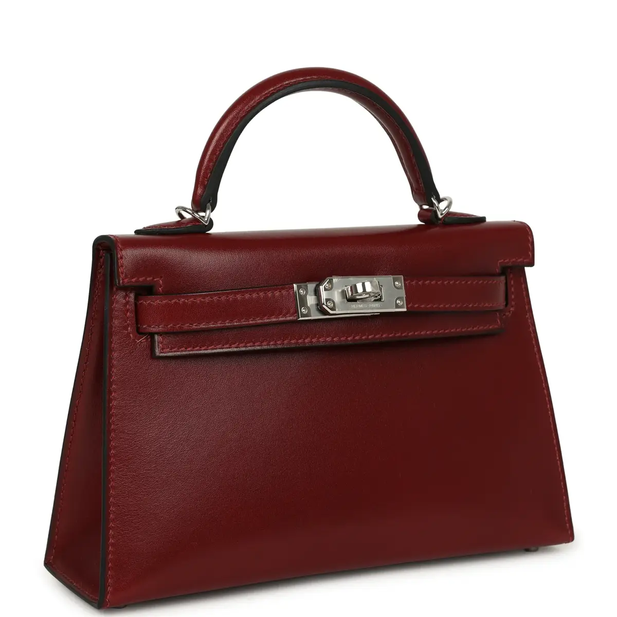 HERMÈS Hermes Kelly Sellier 20 Rouge H Box Palladium Hardware | Thumbnail 2