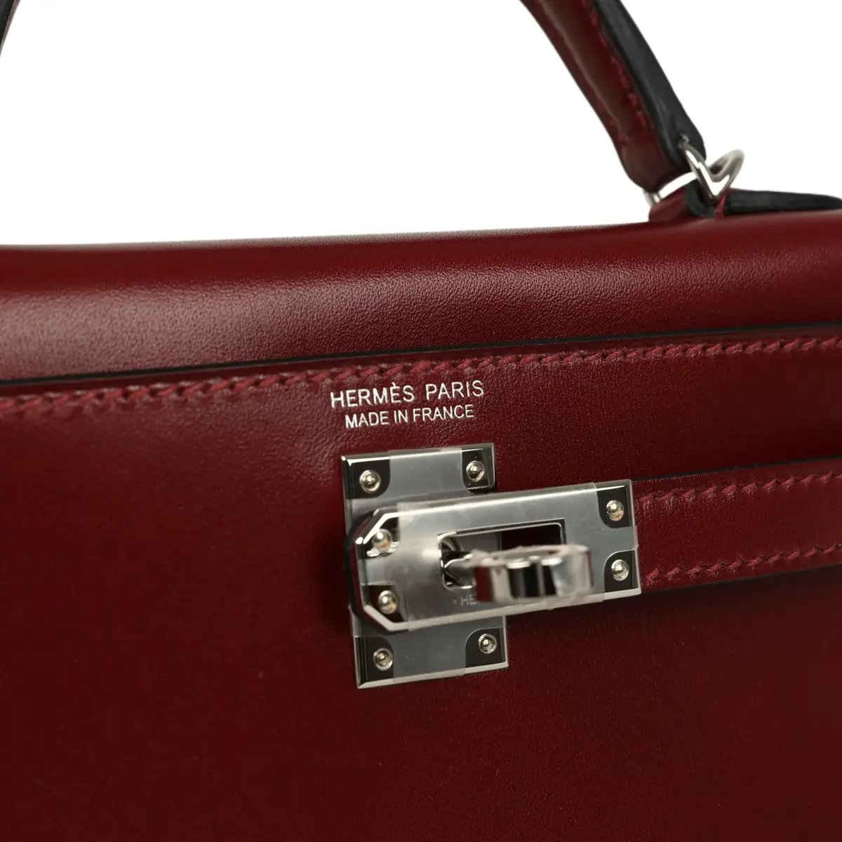 HERMÈS Hermes Kelly Sellier 20 Rouge H Box Palladium Hardware | Thumbnail 7