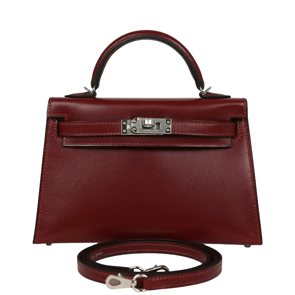Hermes Kelly Sellier 20 Rouge H Box Palladium Hardware Hermes Kelly Sellier 20 Rouge H Box Palladium Hardware