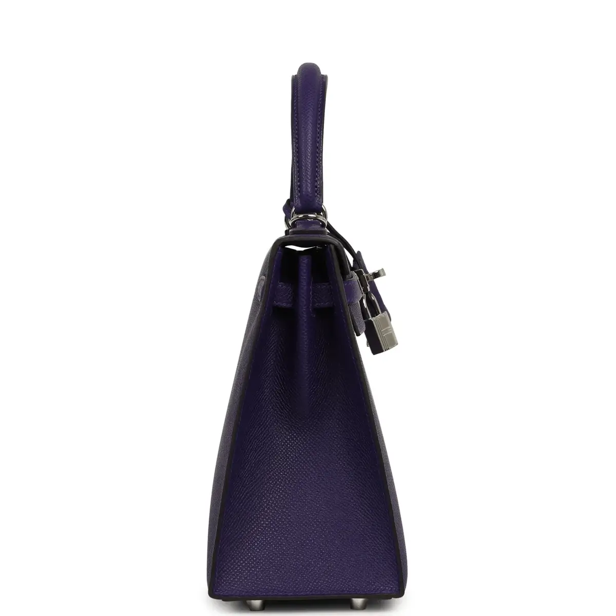 HERMÈS Hermes Kelly Sellier 25 Purple Epsom Palladium Hardware | Thumbnail 3