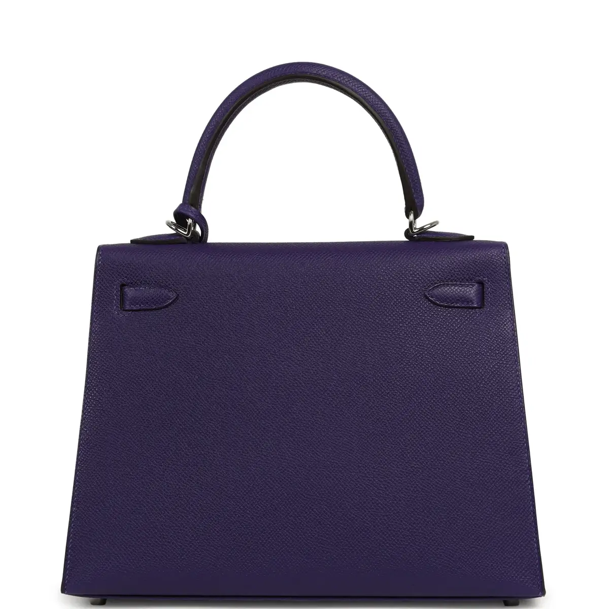 HERMÈS Hermes Kelly Sellier 25 Purple Epsom Palladium Hardware | Thumbnail 4