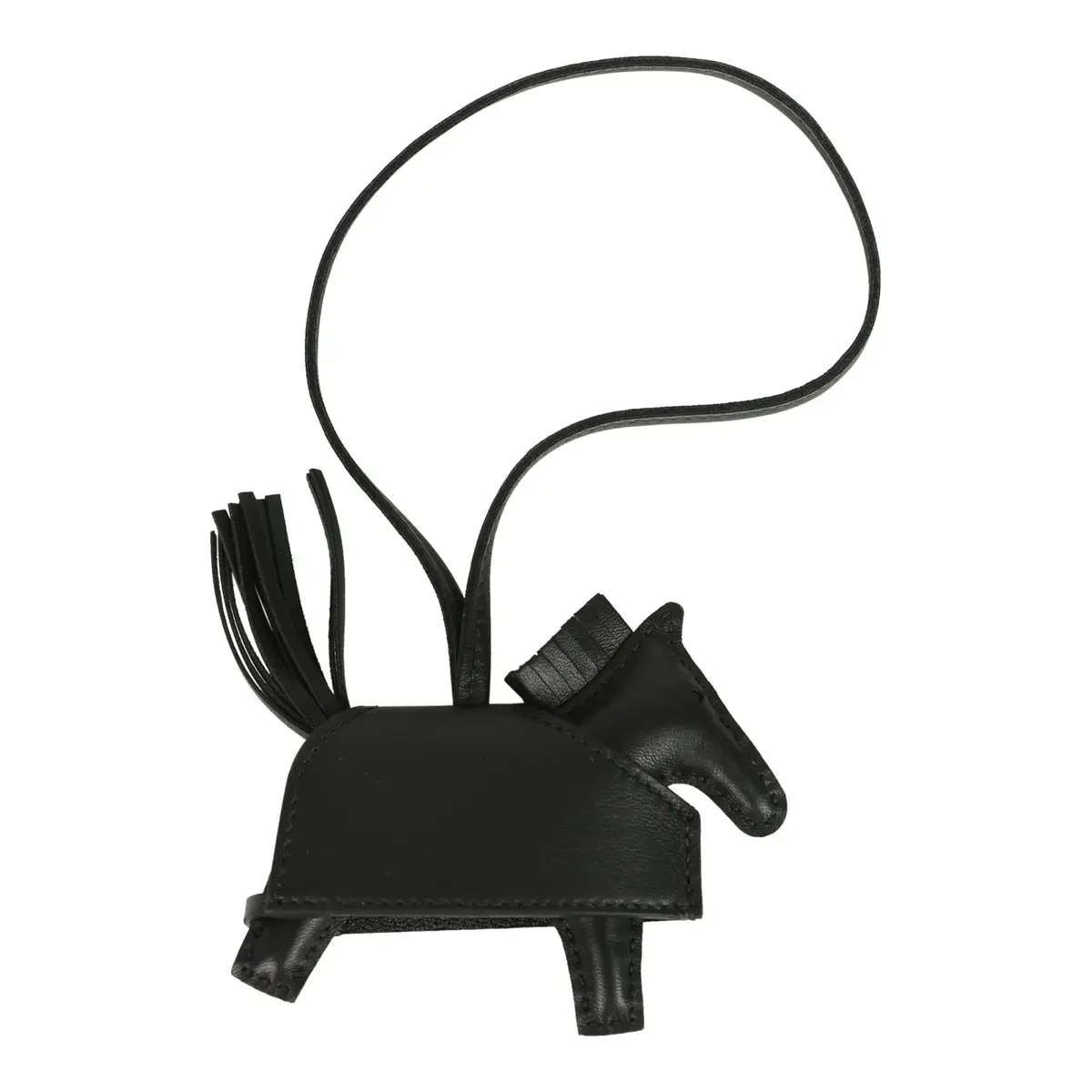 HERMÈS Hermes Rodeo Rock Bag Charm PM Black Milo Lambskin Gold Hardware | Thumbnail 2