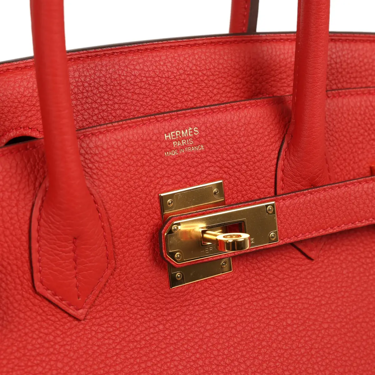 HERMÈS Pre-owned Hermes Birkin 30 Geranium Togo Gold Hardware | Thumbnail 7 HERMÈS Pre-owned Hermes Birkin 30 Geranium Togo Gold Hardware | Thumbnail 7