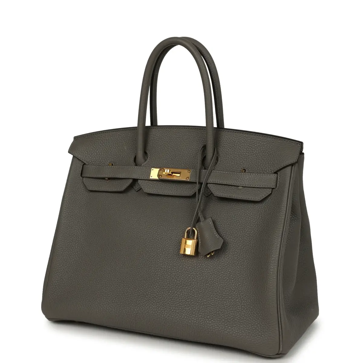 HERMÈS Pre-owned Hermes Birkin 35 Gris Meyer Togo Palladium Hardware | Thumbnail 5 HERMÈS Pre-owned Hermes Birkin 35 Gris Meyer Togo Palladium Hardware | Thumbnail 5