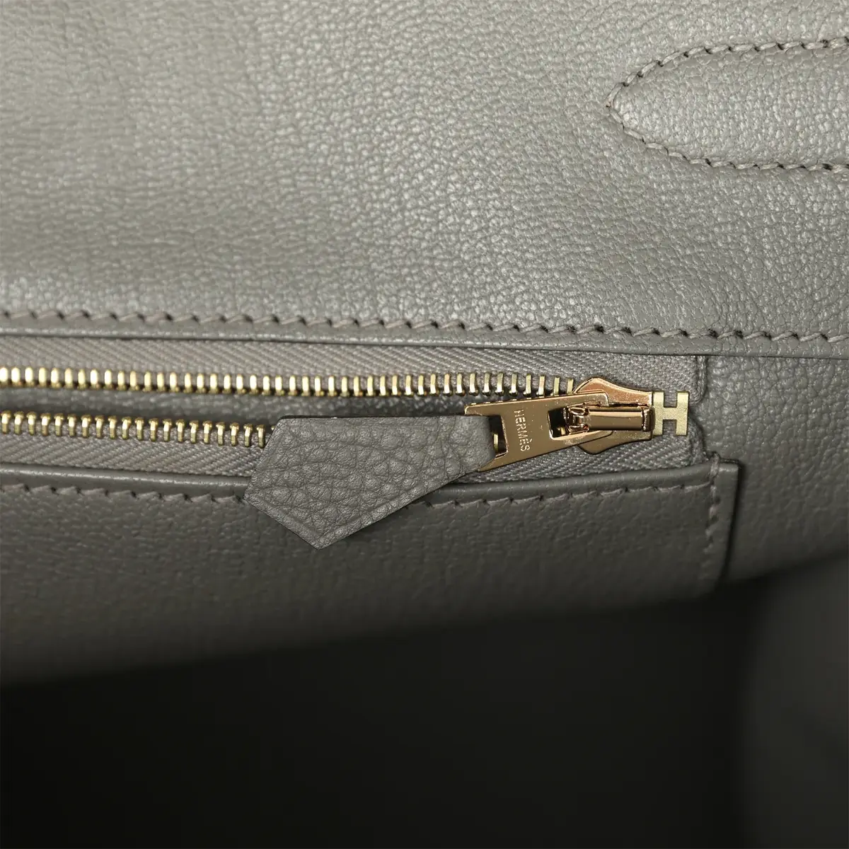 HERMÈS Pre-owned Hermes Birkin 35 Gris Meyer Togo Palladium Hardware | Thumbnail 9 HERMÈS Pre-owned Hermes Birkin 35 Gris Meyer Togo Palladium Hardware | Thumbnail 9