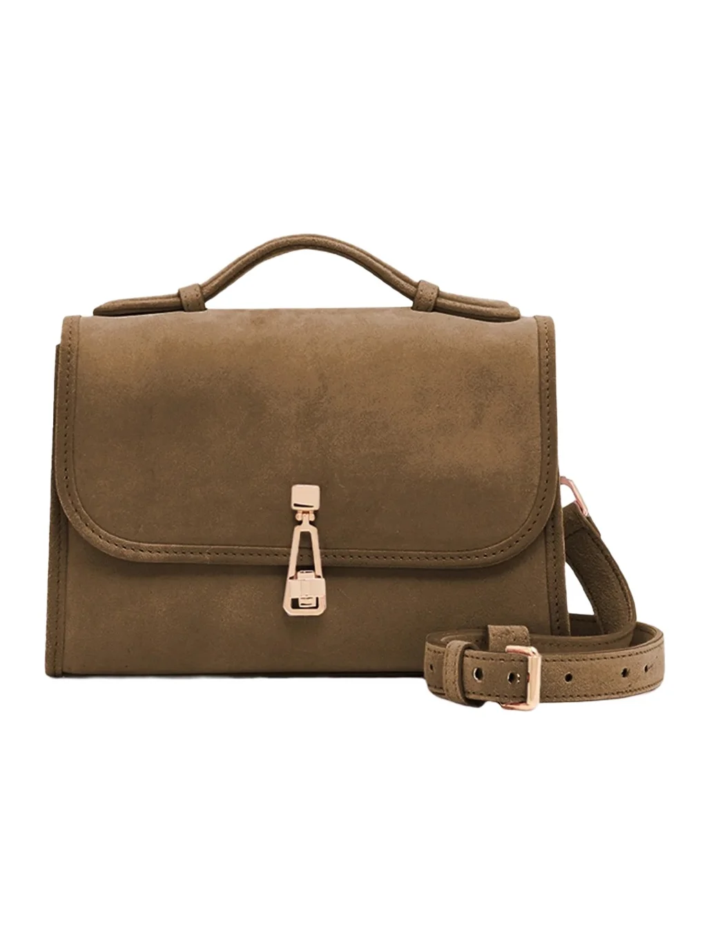Gabriela Hearst Small Suede Leonora Flap Bag