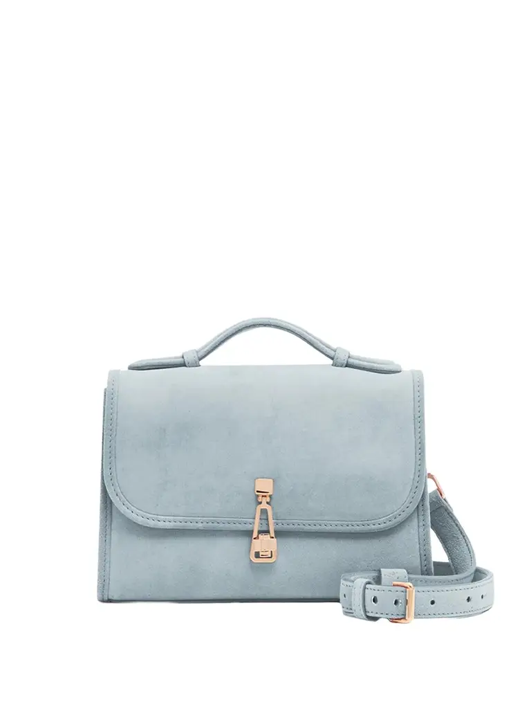 Small Suede Leonora Flap Bag