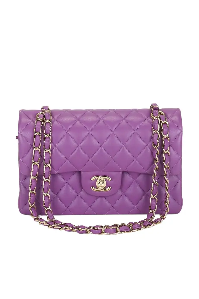 Chanel Lambskin Classic Double Flap Shoulder Bag