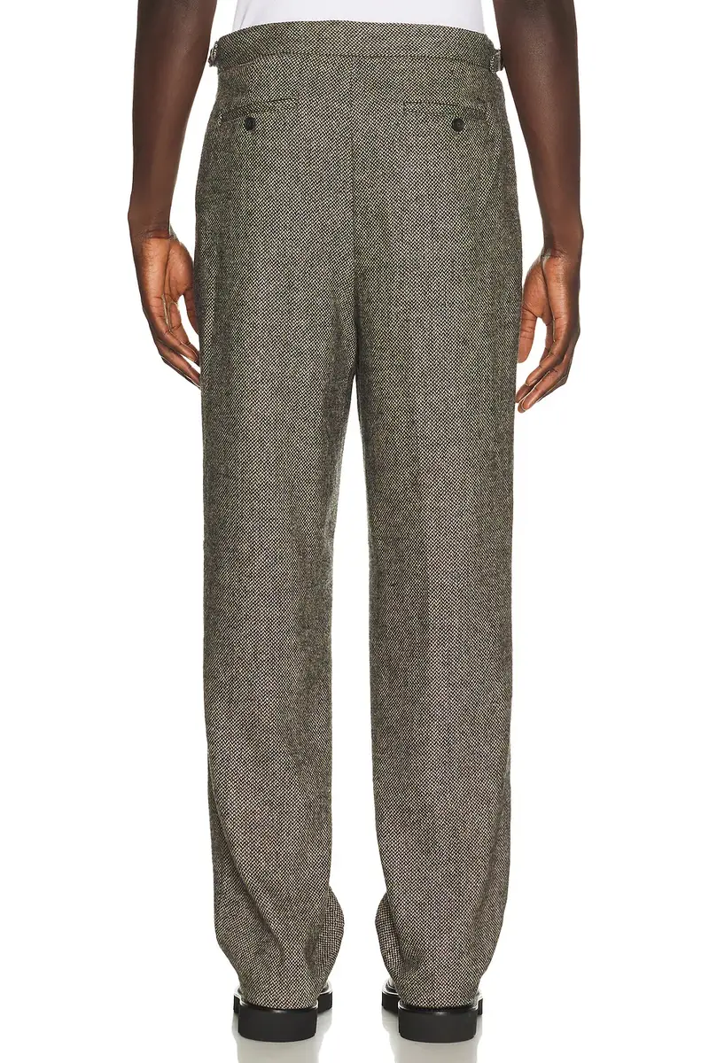 Percival Wilde Birdseye Pleated Trousers | Thumbnail 3