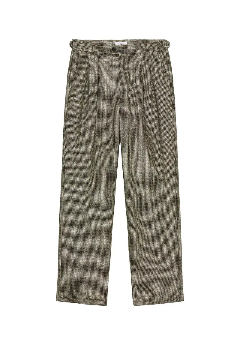 Percival Wilde Birdseye Pleated Trousers | Thumbnail 5