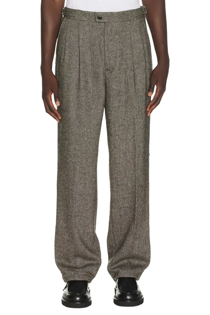 Wilde Birdseye Pleated Trousers Wilde Birdseye Pleated Trousers