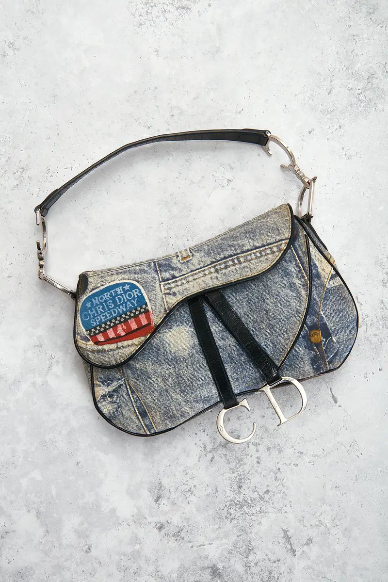 Dior Dior Denim Speedway Double Saddle Bag | Thumbnail 2 Dior Dior Denim Speedway Double Saddle Bag | Thumbnail 2