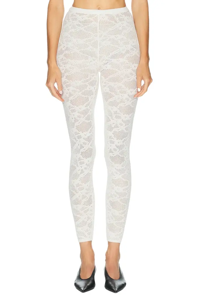 The Elder Statesman Wide Pointelle Legging