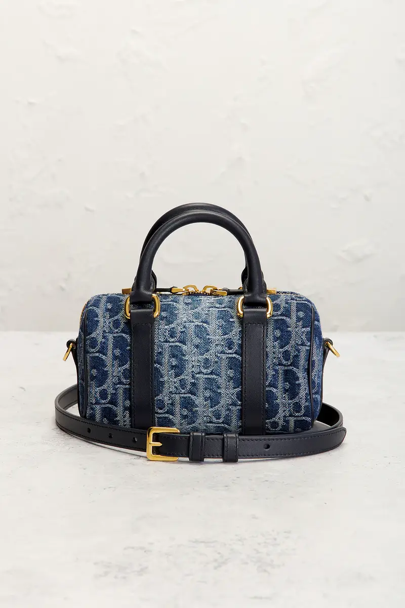 Dior Dior Oblique Denim Nano Groove Convertible Bowling Bag | Thumbnail 2 Dior Dior Oblique Denim Nano Groove Convertible Bowling Bag | Thumbnail 2