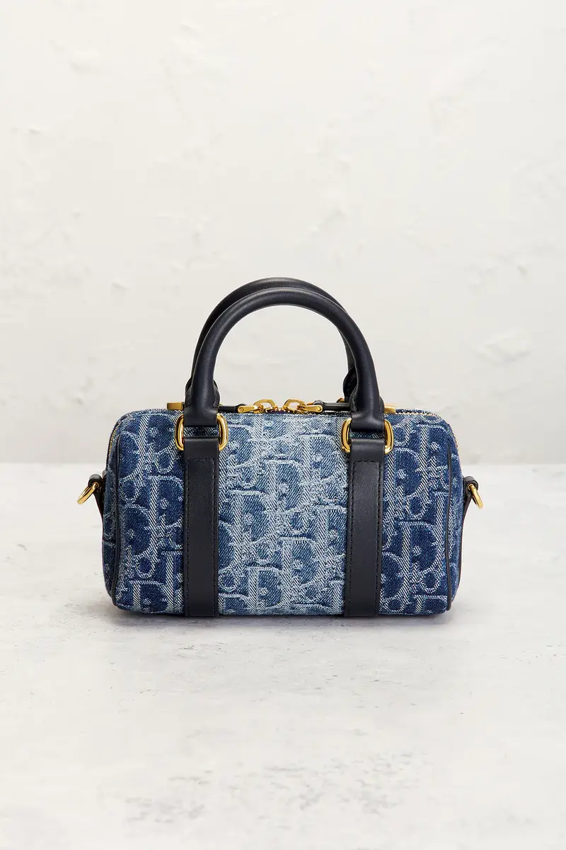 Dior Dior Oblique Denim Nano Groove Convertible Bowling Bag | Thumbnail 3 Dior Dior Oblique Denim Nano Groove Convertible Bowling Bag | Thumbnail 3