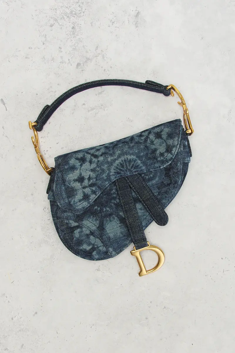 Dior Dior Kaleidoscopic Tie Dye Denim Mini Saddle Bag | Thumbnail 2