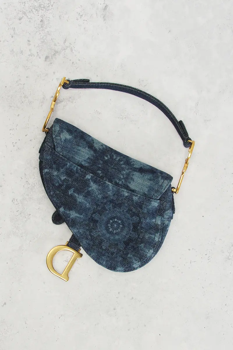 Dior Dior Kaleidoscopic Tie Dye Denim Mini Saddle Bag | Thumbnail 3