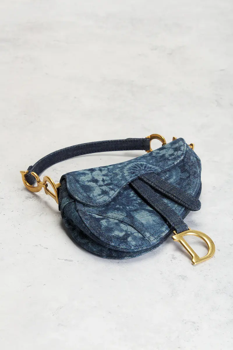 Dior Dior Kaleidoscopic Tie Dye Denim Mini Saddle Bag | Thumbnail 4