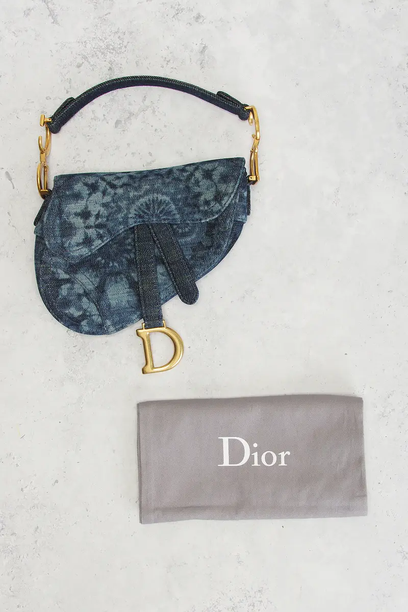 Dior Dior Kaleidoscopic Tie Dye Denim Mini Saddle Bag | Thumbnail 8