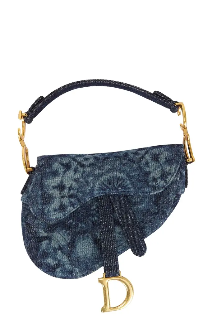 Dior Kaleidoscopic Tie Dye Denim Mini Saddle Bag Dior Kaleidoscopic Tie Dye Denim Mini Saddle Bag