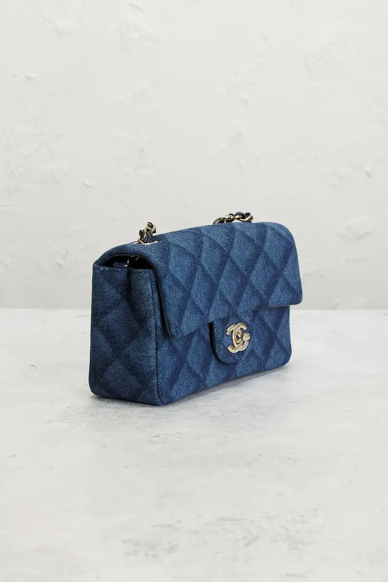 Chanel Chanel Denim Printed Mini Rectangular Flap Bag | Thumbnail 4 Chanel Chanel Denim Printed Mini Rectangular Flap Bag | Thumbnail 4