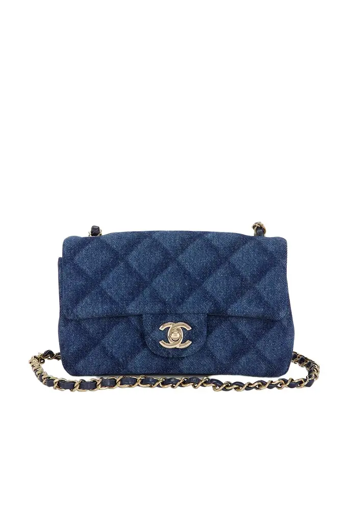 Chanel Chanel Denim Printed Mini Rectangular Flap Bag