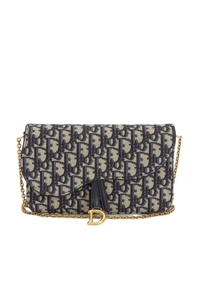 Dior Oblique Saddle Wallet On Chain