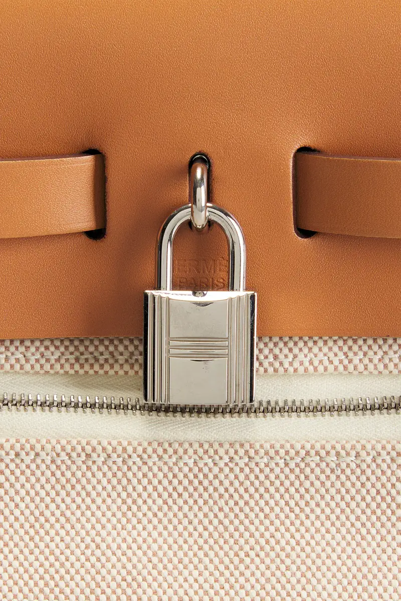 HERMÈS Hermes Toile & Leather Pegase Pop Herbag Zip 31 Handbag | Thumbnail 7 HERMÈS Hermes Toile & Leather Pegase Pop Herbag Zip 31 Handbag | Thumbnail 7