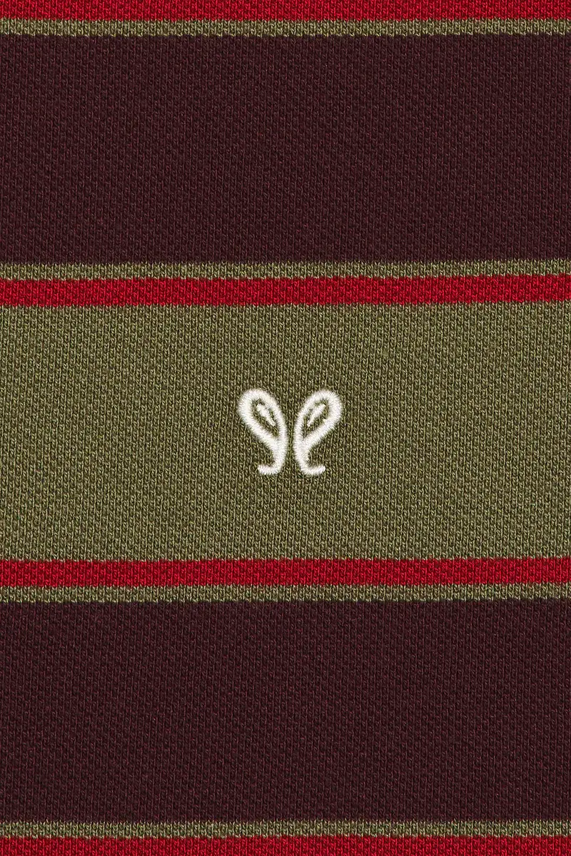 Rhude Fontaine Striped Long Sleeve Polo Shirt | Thumbnail 5 Rhude Fontaine Striped Long Sleeve Polo Shirt | Thumbnail 5