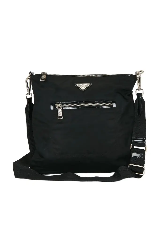 Prada Tessuto Flat Messenger Bag