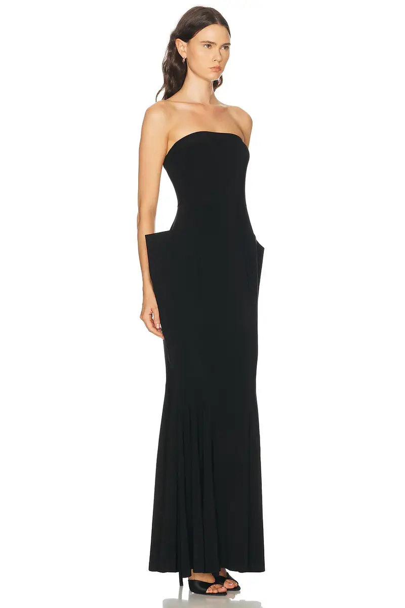 Norma Kamali Strapless Wing Fishtail Gown | Thumbnail 2 Norma Kamali Strapless Wing Fishtail Gown | Thumbnail 2
